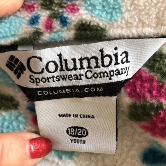 Columbia Size Youth 18/20 = Adult S Coat Sweater Printed Soft Warm Zip Up Jacket - Picture 16 of 16